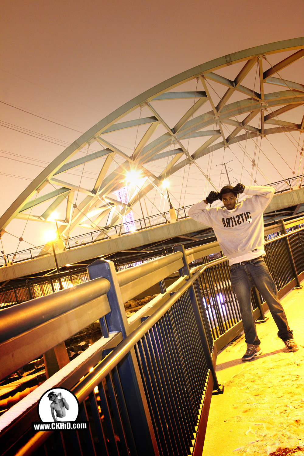 C.KHiD Strikes Pose in The ArtistiCreation Crewneck Fleece [ Hip Hop Fashion 2012: C.KHiD ] 