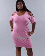 Baby Phat Plus Sizes Cold Shoulder Dress