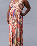 Baby Phat Plus Sizes Printed Maxi Dress