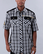 Coogi Privilige Plaid Button Down Shirt