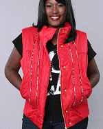 Ecko Red Trimmed Vest with Allover Print (Plus Size)