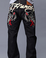 Ed Hardy Wolf-Face Back Pocket Denim Jeans