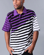 Enyce Stripe Dye Short Sleeve Polo