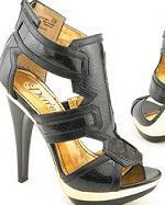 House of Dereon Black Juliet Heels Shoe