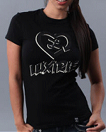 Luxirie Clothing Sequins Logo Tee Shirt