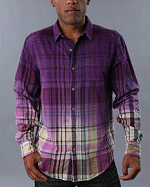 Sean John Clothing Dip Dyed Button Up Shirt