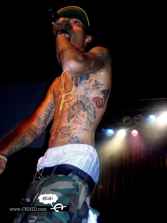 Wiz Khalifa Tattoos on Left Side