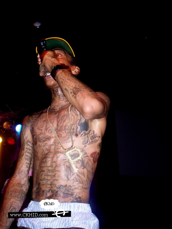 Wiz Khalifa Pittsburgh Chain and Tattoos