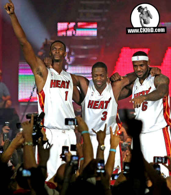 Chris Bosh, Dwayne Wade, Lebron James Miami Heat 2011