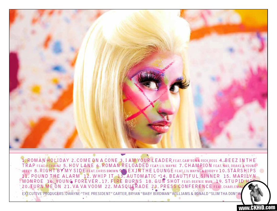 Nicki Minaj 2012 Album, Pink Friday: Roman Reloaded Deluxe Album Cover [ merged graphic ]
