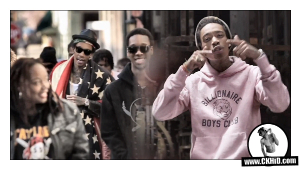 Wiz Khalifa in Pink Billionaire Boys Club Hoodie + Mother Makes Cameo, Work Hard Play Hard Rap Video [ 2012 ]