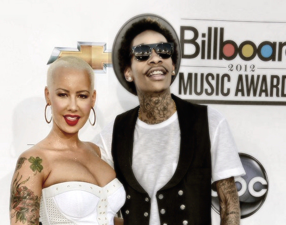 Wiz Khalifa and now-pregnant Amber Rose in Las Vegas, Nevada