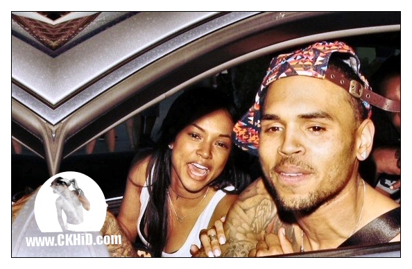 Chris Brown with Karrueche Tran in Passenger Seat of Car