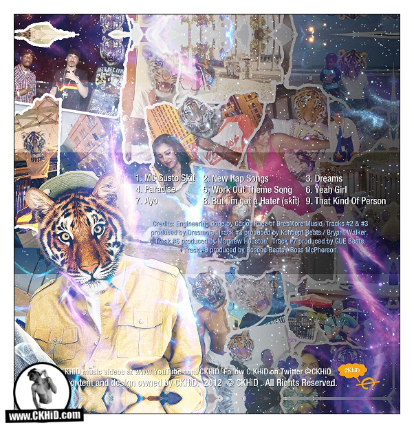 New Rap Songs, 2012 C.KHiD album ( back cover )