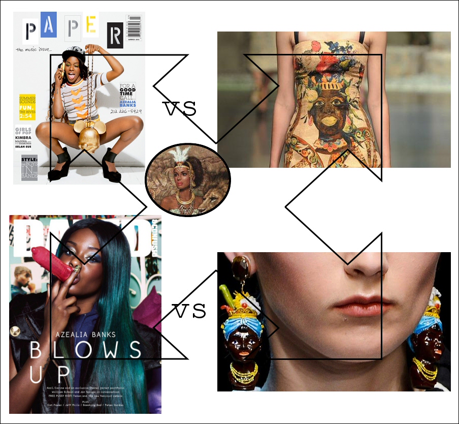Azealia Banks Image vs Dolce & Gabanna (D&G) 2013 Collection