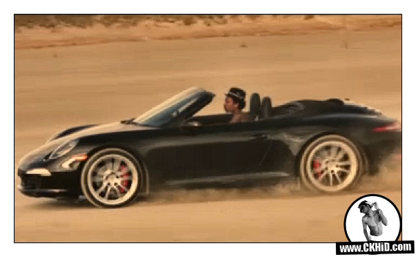 Wiz Khalifa Speeds In Convertible Porsche, sports car