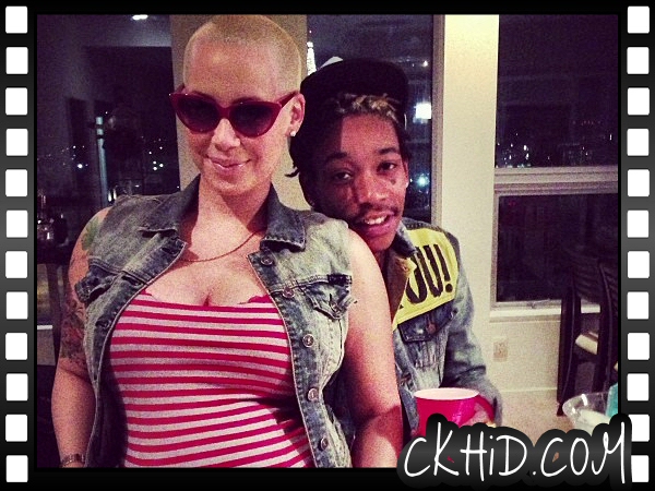 Wiz Khalifa Smiles Next to Wife Amber Rose, Baby Coming Soon in 2013