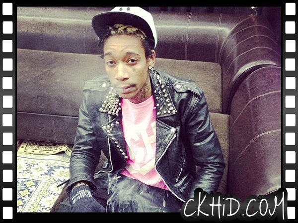 Wiz Khalifa Smoking Medical Marijuana  in Black Leather Coat