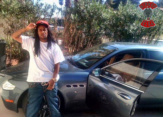 Kenny Clutch with His Maserati Sports Car