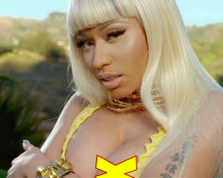 2013 Nicki Minaj Nipple Slip, Breast Out In "High School" Hip Hop Video