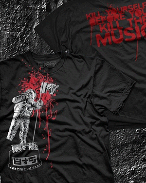 Hip Hop Shirts #8 — 8 and 9 Clothing Brain Dead MTV Moon Man Tee
