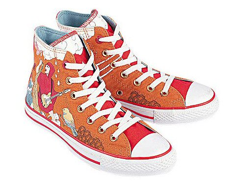 1Hun(Red)  Orange Chuck Taylors