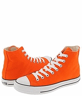 Orange All Star Hi Chuck Taylors